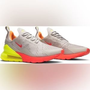 Nike Air Max 270 Light Gray with Neon Accents